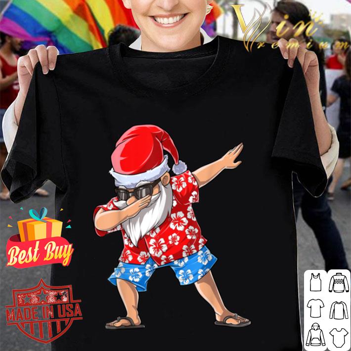 Dabbing Santa T Shirt Christmas in July Kids Hawaiian Xmas