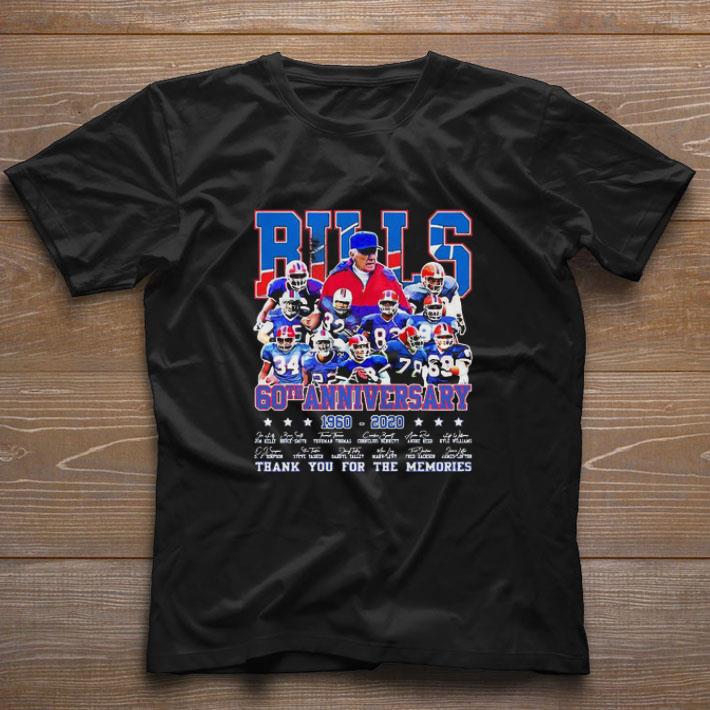 Hot Buffalo Bills 60th Anniversary 1960 2020 Thank You For The Memories Signatures shirt