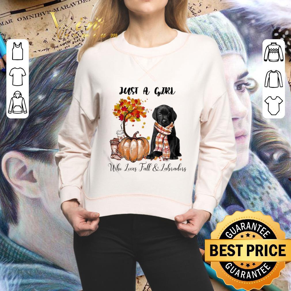Just A Girl Who Loves Fall And Labradors Tree Pumpkin shirt
