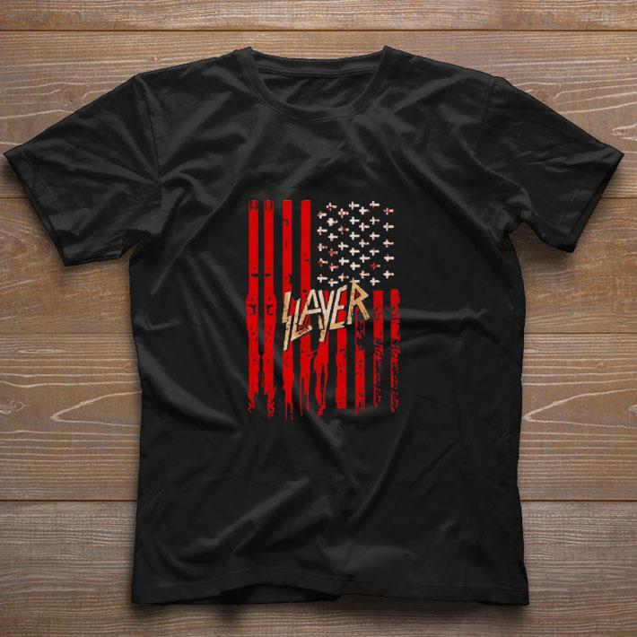 Funny Slayer Band American Flag 4th Of July Independence Day shirt