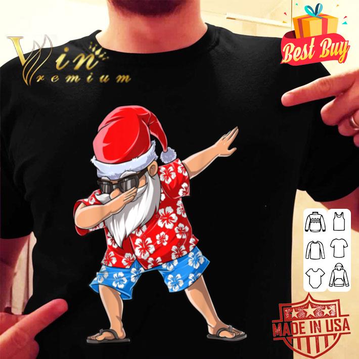Dabbing Santa T Shirt Christmas in July Kids Hawaiian Xmas