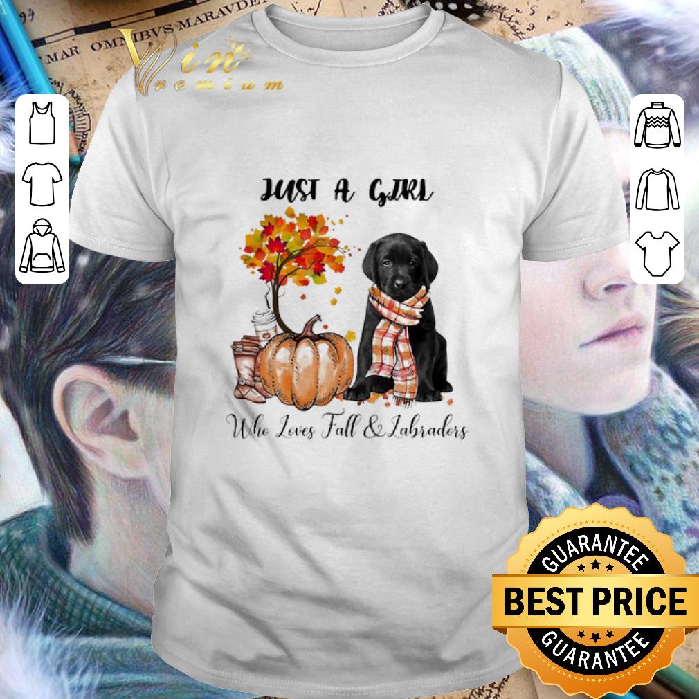 Just A Girl Who Loves Fall And Labradors Tree Pumpkin shirt