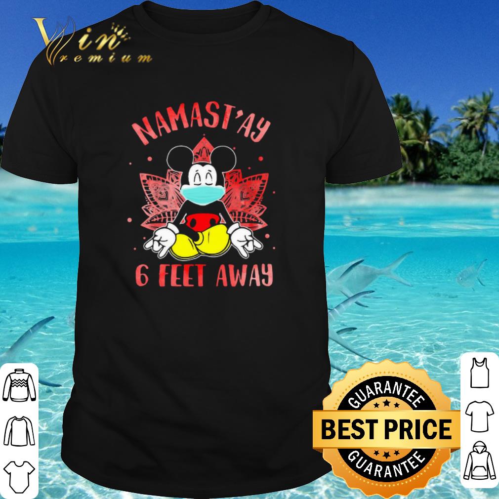 Official Yoga chill mickey mouse mask namastay 6 feet away shirt