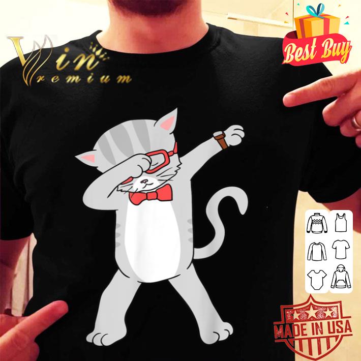 Dabbing Cat T-Shirt Funny Dab Gift Cat Tee T-Shirt