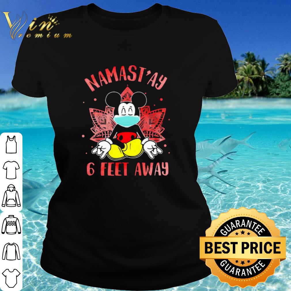 Official Yoga chill mickey mouse mask namastay 6 feet away shirt