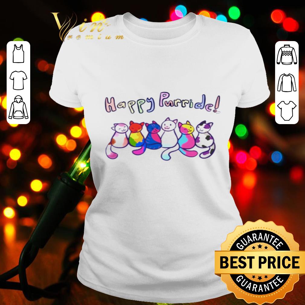 Happy Purride Cats LGBT Colors shirt