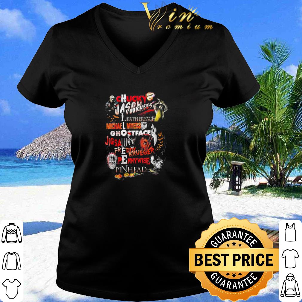 Chucky Jason Voorhees Leatherface Michael Myers Ghostface Jigsaw Freddy Krueger Pennywise Pinhead shirt Chucky Jason Voorhees Leatherface Michael Myers Ghostface Jigsaw Freddy Krueger Pennywise Pinhead shirt