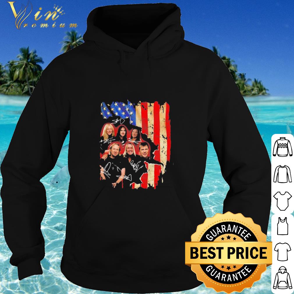 19268bdf nice iron maiden band members signature american flag shirt 4 - Nice Iron Maiden Band Members Signature American Flag shirt