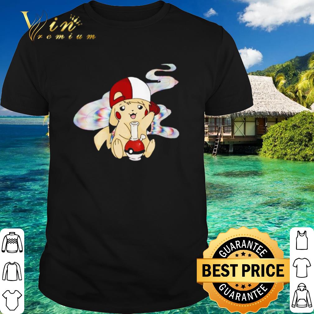 Best Pikachu Pokemon Smoking Weed Marijuana shirt