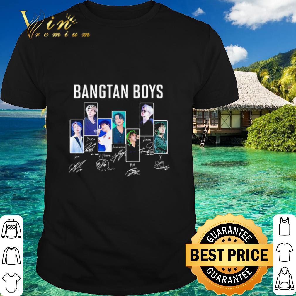 Nice Bangtan Boys Band BTS Members Signatures shirt