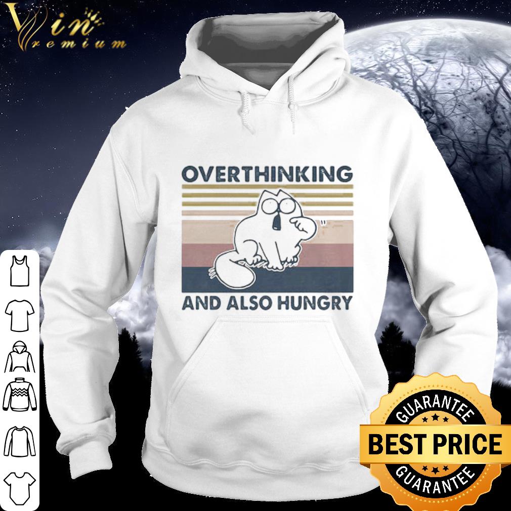 64b7082e cool over thinking and also hungry cat vintage shirt 4 - Cool Over Thinking And Also Hungry Cat Vintage shirt