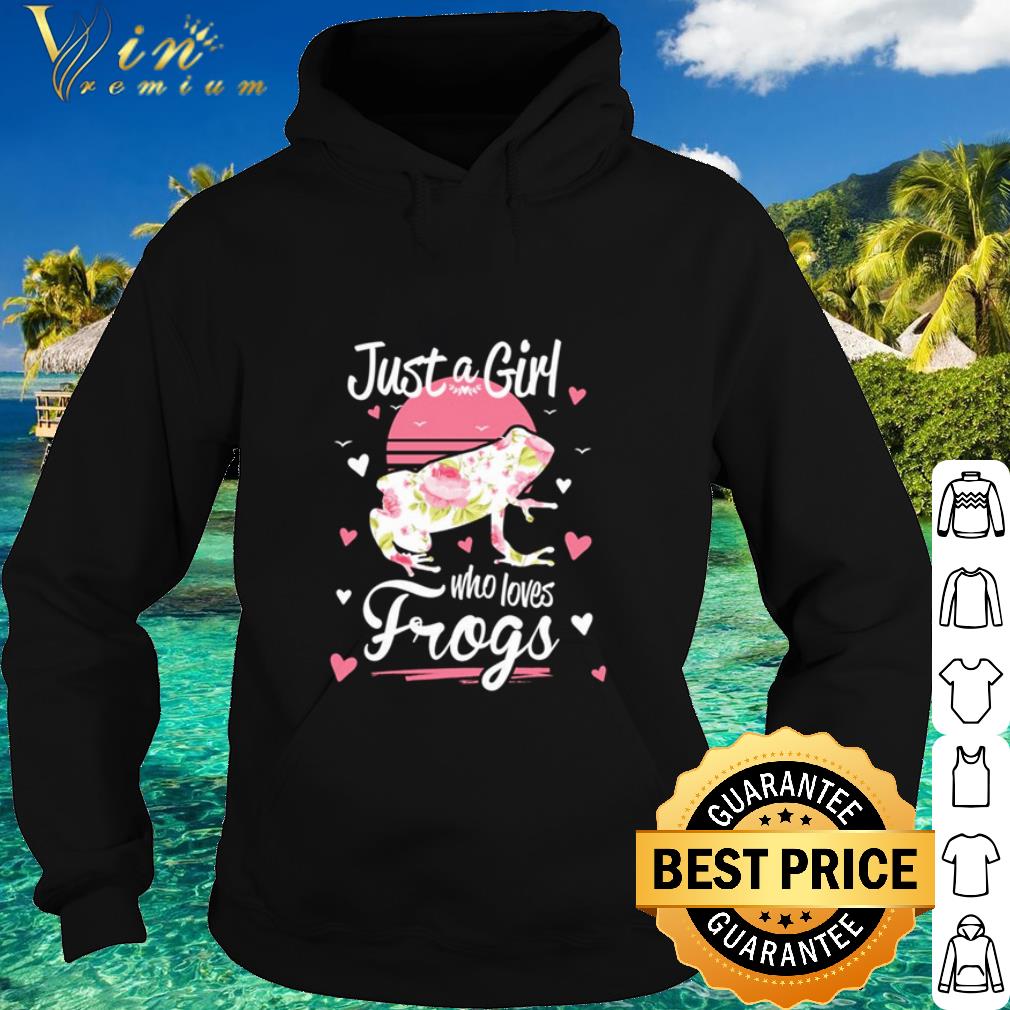 7300bdf2 pretty just a girl who loves frogs flower shirt 4 - Pretty Just a girl who loves frogs flower shirt