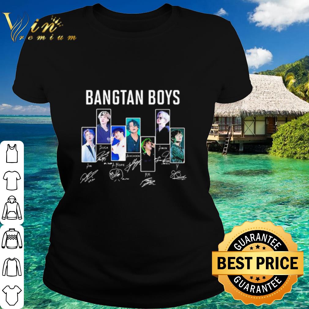 Nice Bangtan Boys Band BTS Members Signatures shirt