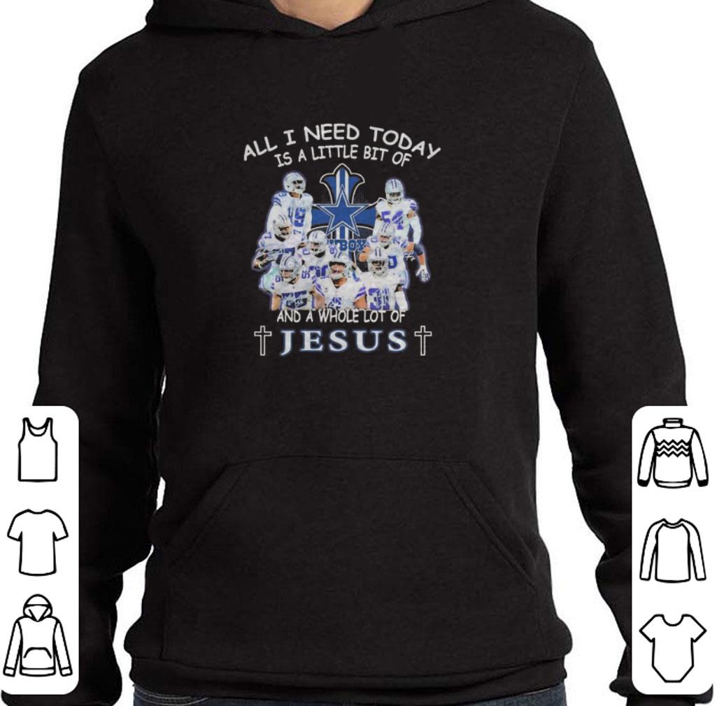 fecbdee8 official the dallas cowboys all i need today is a little bit of and a whole lot of jesus shirt 4 - Official The Dallas Cowboys All I need today is a little bit of and a whole lot of Jesus shirt