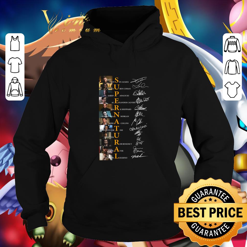 Official Supernatural all character signatures shirt 1e7695b6 official supernatural all character signatures shirt 4 - Official Supernatural all character signatures shirt