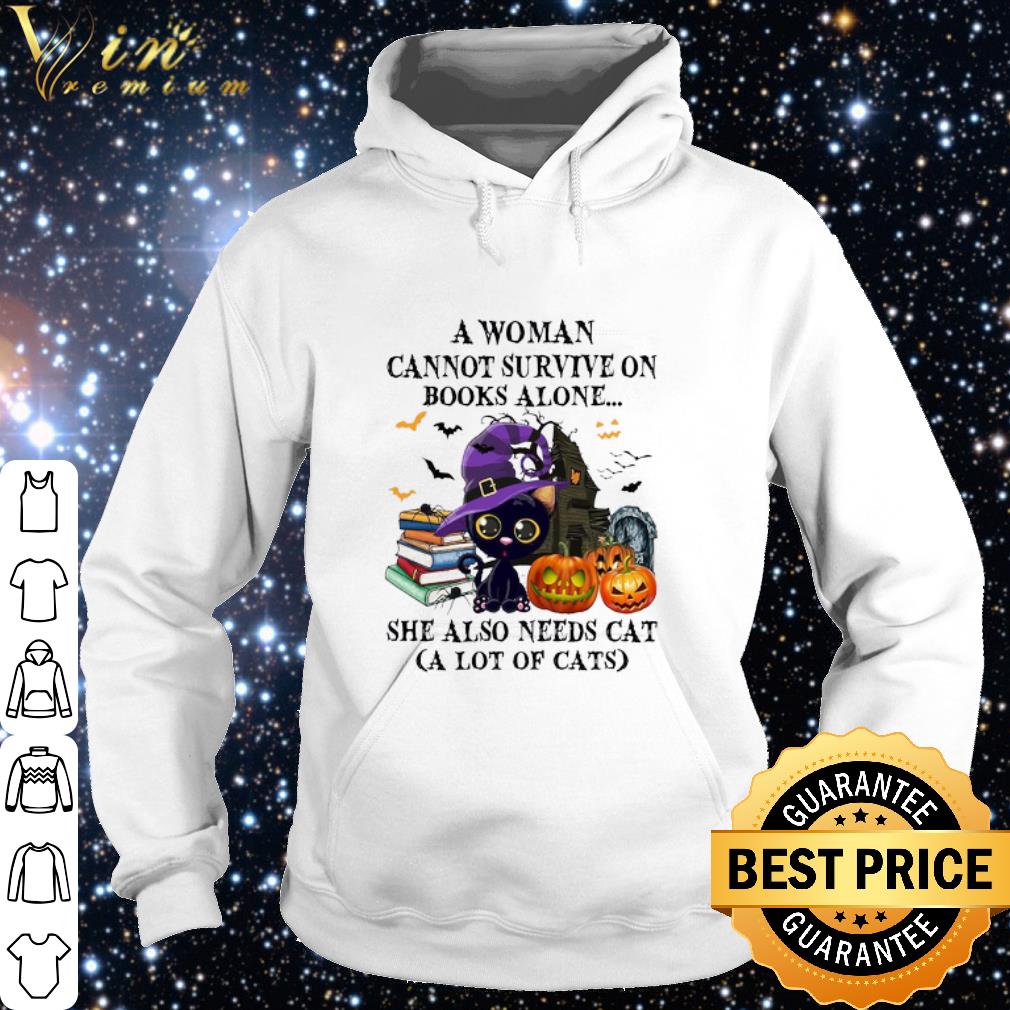 Top Cat Halloween Woman Cannot Survive On Books Alone She shirt 3616764b top cat halloween woman cannot survive on books alone she shirt 4 - Top Cat Halloween Woman Cannot Survive On Books Alone She shirt