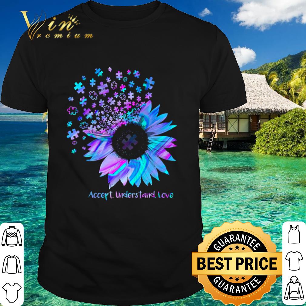 Best Sunflower Accept understand love autism awareness shirt