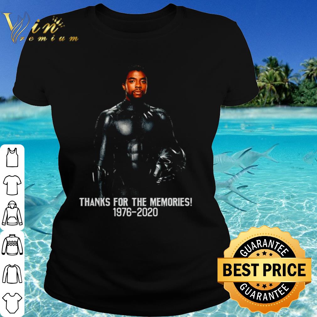 Best Chadwick Boseman Black Panther thank you for the memories 1976-2020 shirt