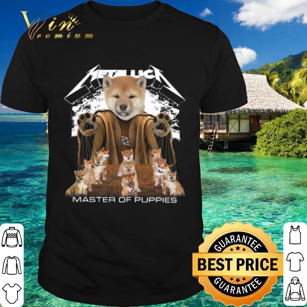 Cool Shiba Inu Mashup Metallica Master Of Puppies shirt