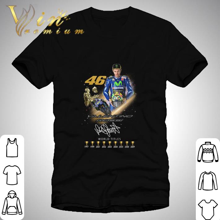 46 Valentino Rossi signature champion world titles 9 cups shirt