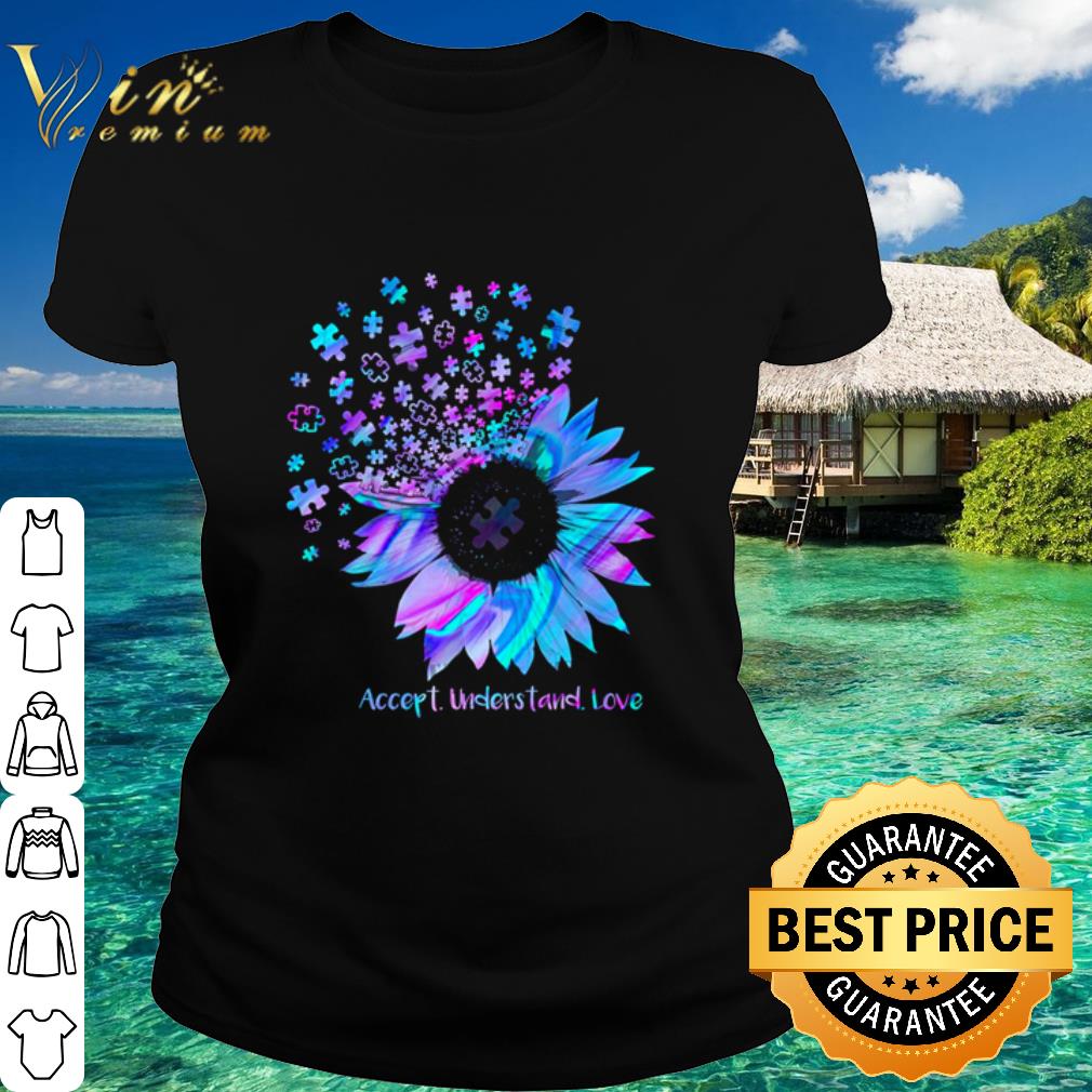 Best Sunflower Accept understand love autism awareness shirt