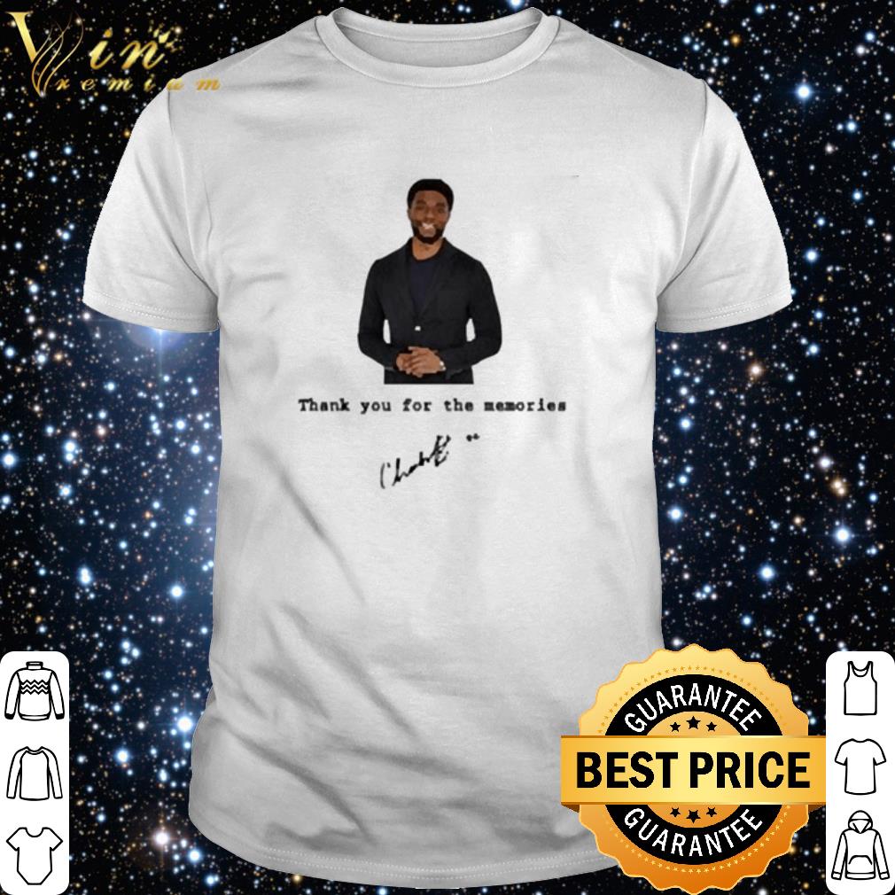 Cool Chadwick Boseman Wakanda thank you for the memories signature shirt