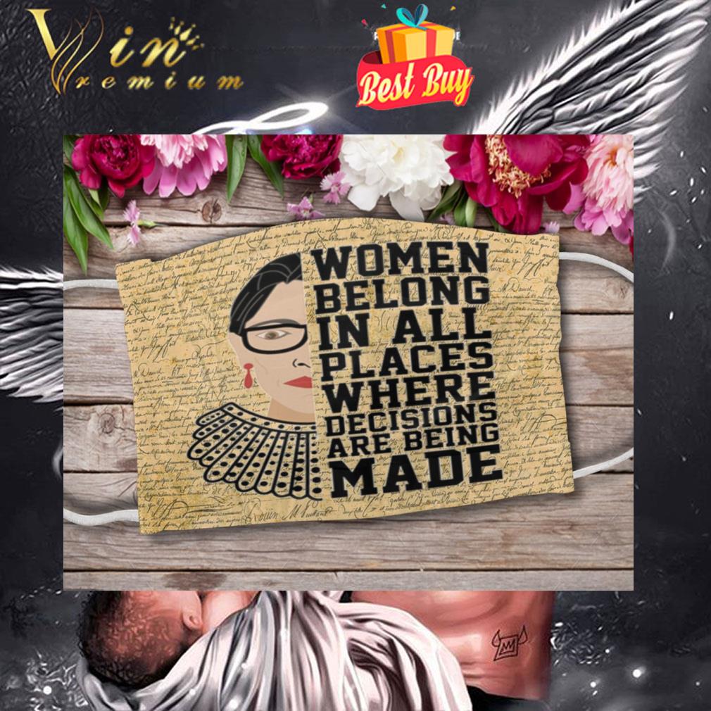Notorious RBG Crown Ruth Bader Ginsburg art vintage face mask