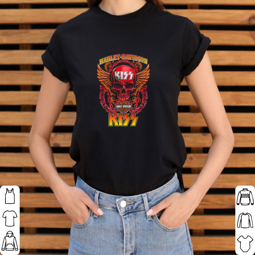 Hot Skull Motor Harley Davidson Kiss Logo Band shirt Hot Skull Motor Harley Davidson Kiss Logo Band shirt