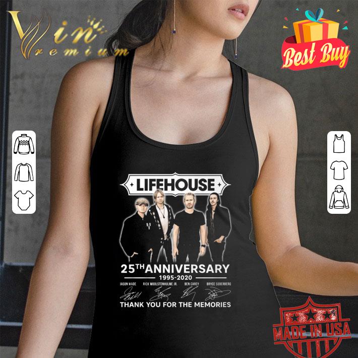 Official Lifehouse Band 25th anniversary 1995-2020 signatures shirt Official Lifehouse Band 25th anniversary 1995-2020 signatures shirt
