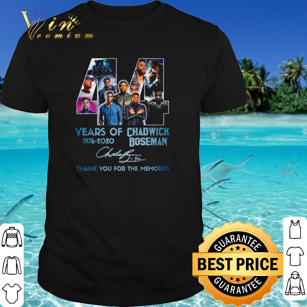 Best Chadwick Boseman Black Panther thank you for the memories 1976-2020 shirt