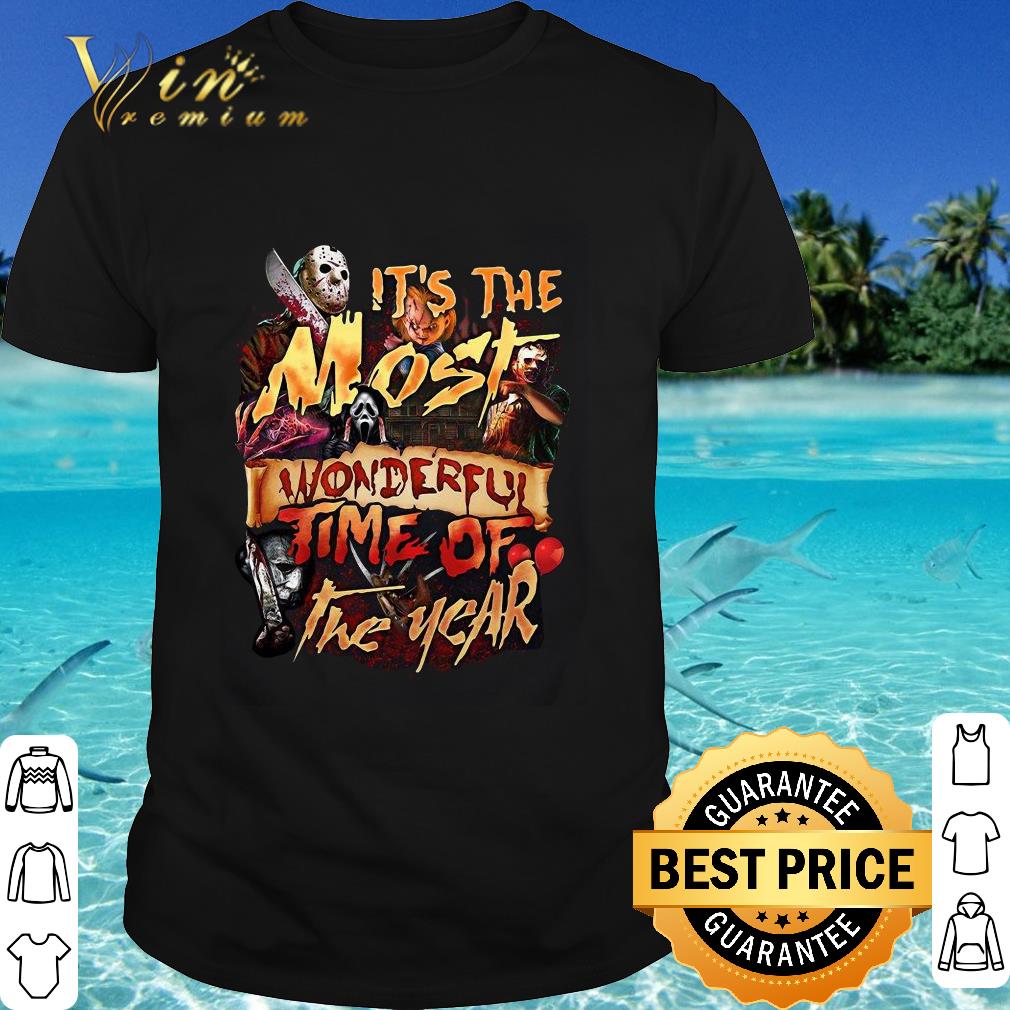 Official Horror Characters Halloween the most wonderful time of the year shirt