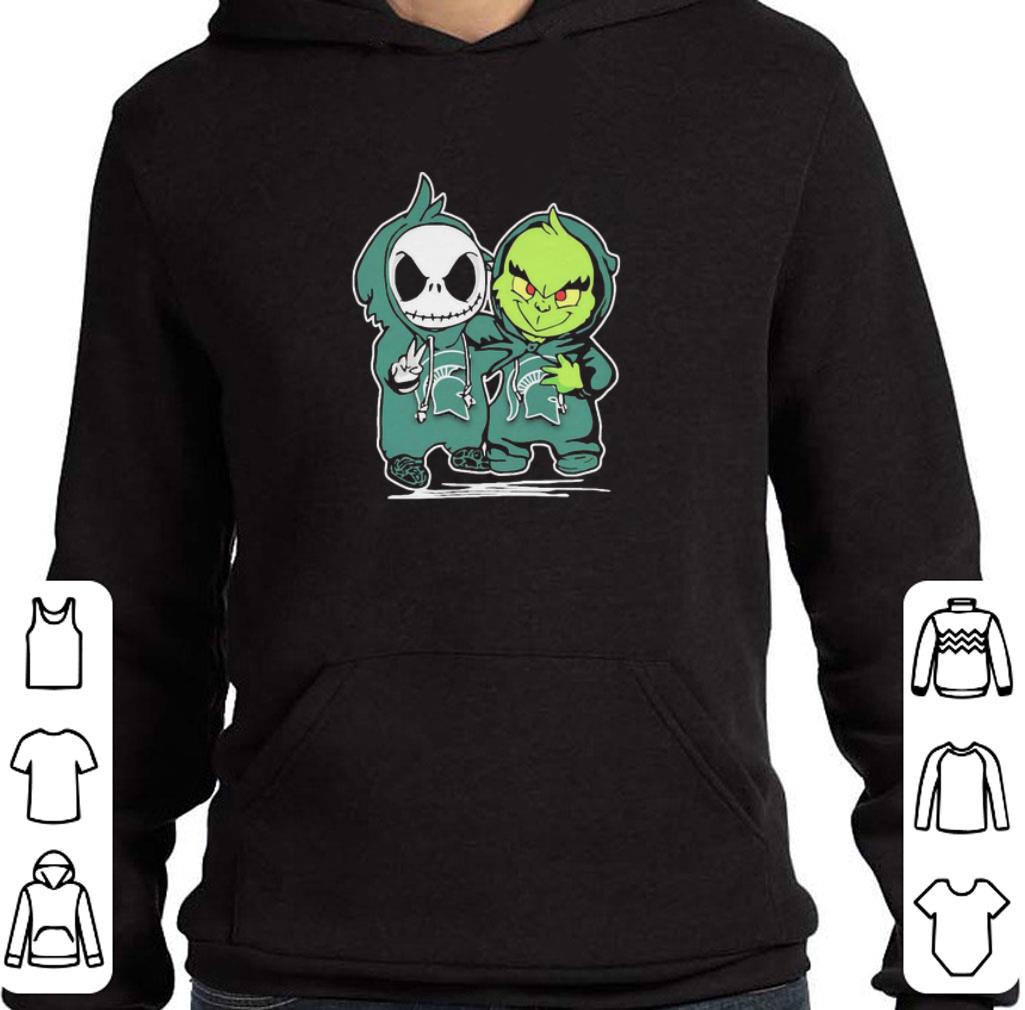 9c319732 nice baby jack skellington and baby grinch michigan state spartans shirt 4 - Nice Baby Jack Skellington and baby Grinch Michigan State Spartans shirt