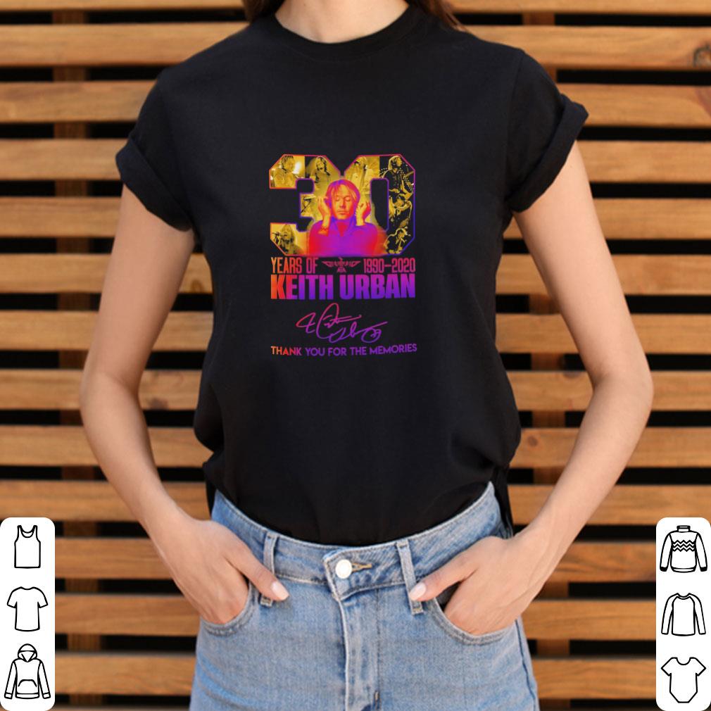 Official 30 years of Keith Urban 1990 2020 signature thank you for the memories shirt Official 30 years of Keith Urban 1990 2020 signature thank you for the memories shirt