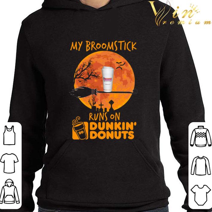 My broomstick runs on Dunkin’ Donuts sunset halloween shirt a2913228 my broomstick runs on dunkin donuts sunset halloween shirt 4 - My broomstick runs on Dunkin’ Donuts sunset halloween shirt