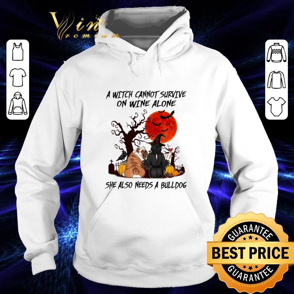a2c18315 official a witch cannot survive on wine alone she also needs a bulldog halloween shirt 4 - Official A witch cannot survive on wine alone she also needs a Bulldog halloween shirt