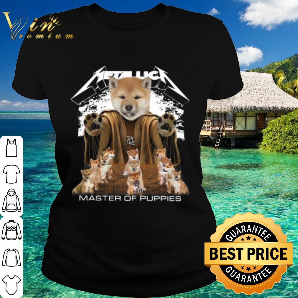 Cool Shiba Inu Mashup Metallica Master Of Puppies shirt