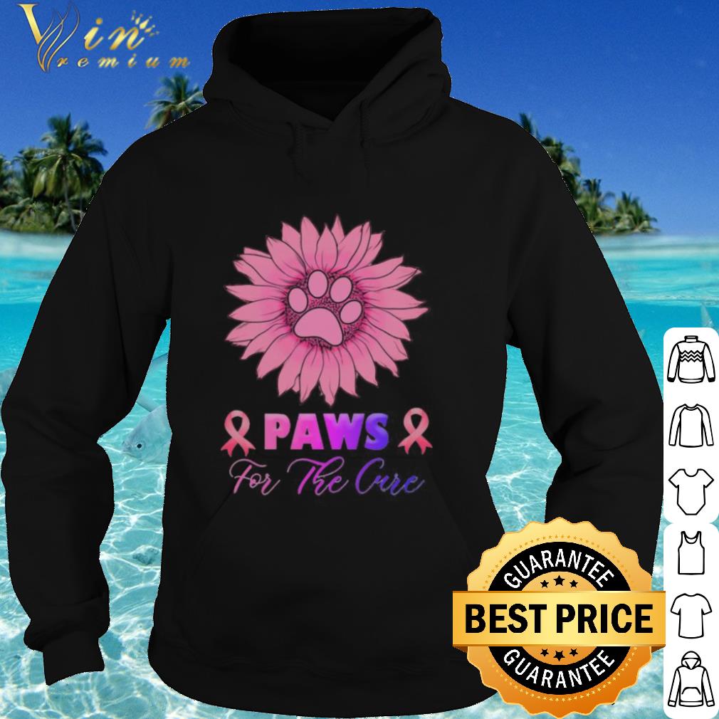 bb6245ba original sunflower paws for the cure breast cancer awareness shirt 4 - Original Sunflower Paws for the cure Breast Cancer Awareness shirt