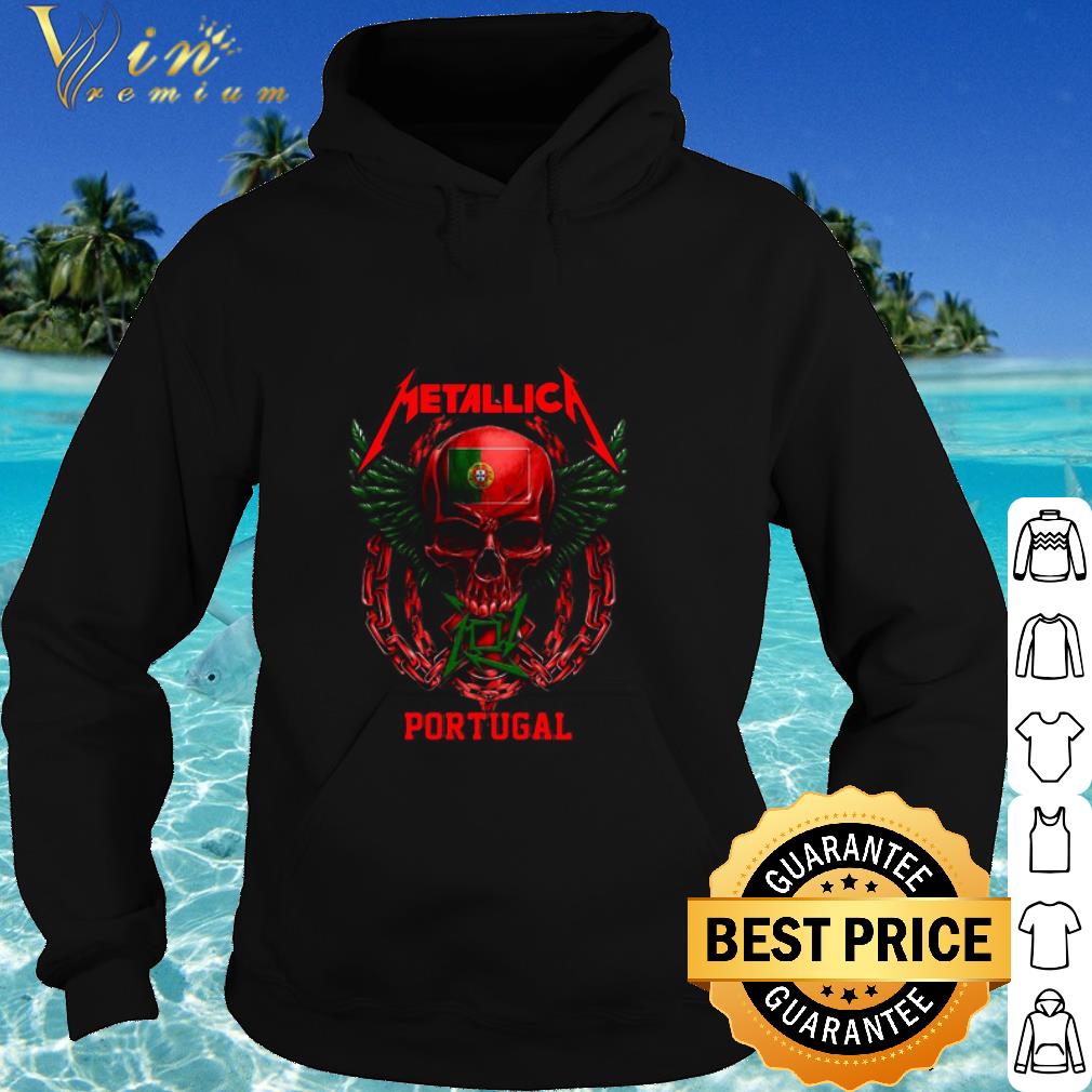 c3f702fe premium skull mashup metallica portugal flag shirt 4 - Premium Skull mashup Metallica Portugal Flag shirt