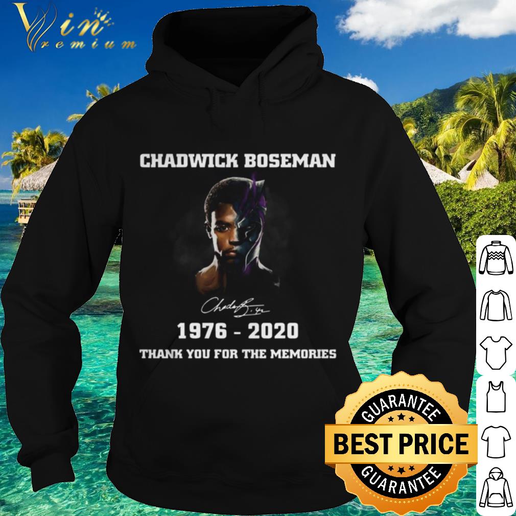 d444da22 premium chadwick boseman signature 1976 2020 thank you for the memories shirt 4 - Premium Chadwick Boseman Signature 1976 2020 Thank You For The Memories shirt
