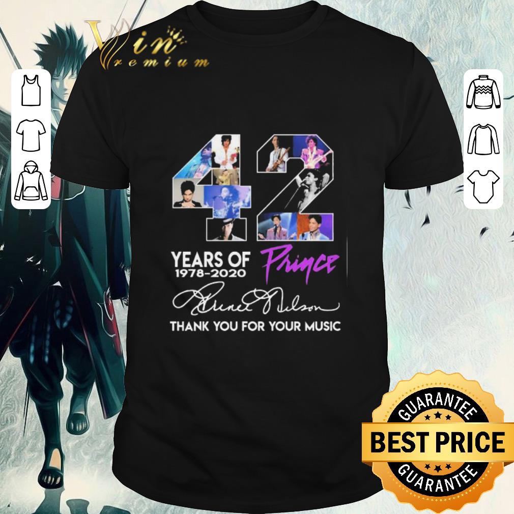 Funny Prince 42 years of 1978 2020 thank you for the memories signatures shirt