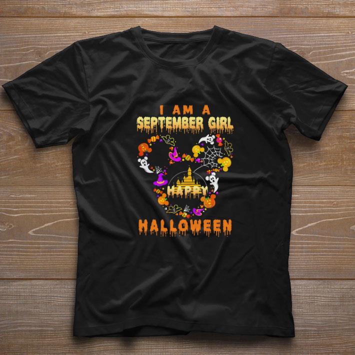 Hot Disney I Am A September Girl Happy Halloween shirt