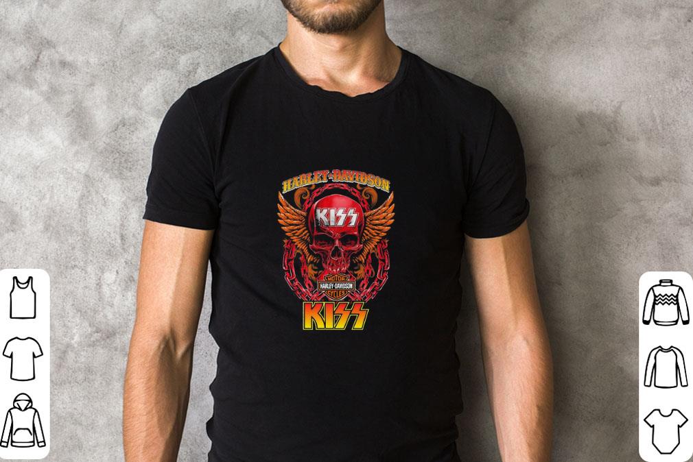 Hot Skull Motor Harley Davidson Kiss Logo Band shirt Hot Skull Motor Harley Davidson Kiss Logo Band shirt
