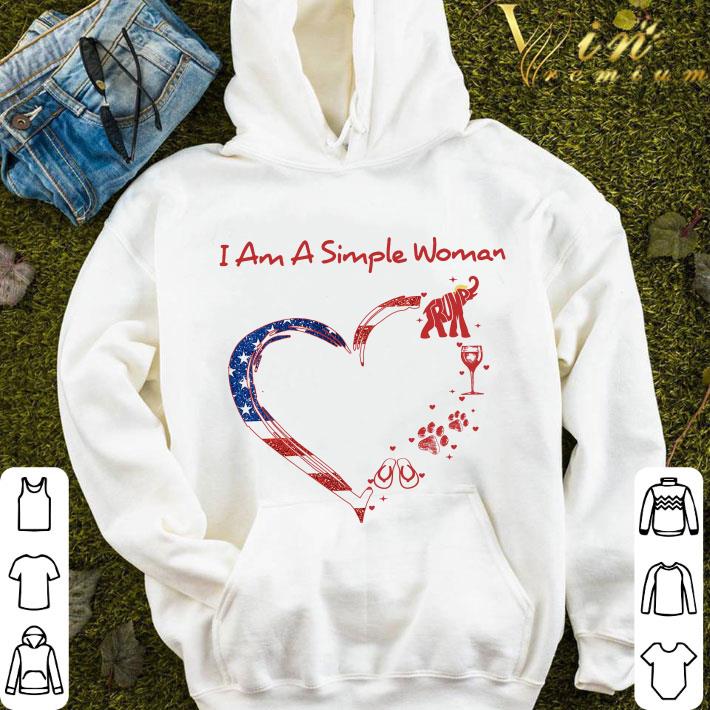 fdd995d4 i am a simple woman love trump elephant wine paw dog flip flop shirt 4 - I am a simple woman love Trump elephant wine paw dog flip flop shirt