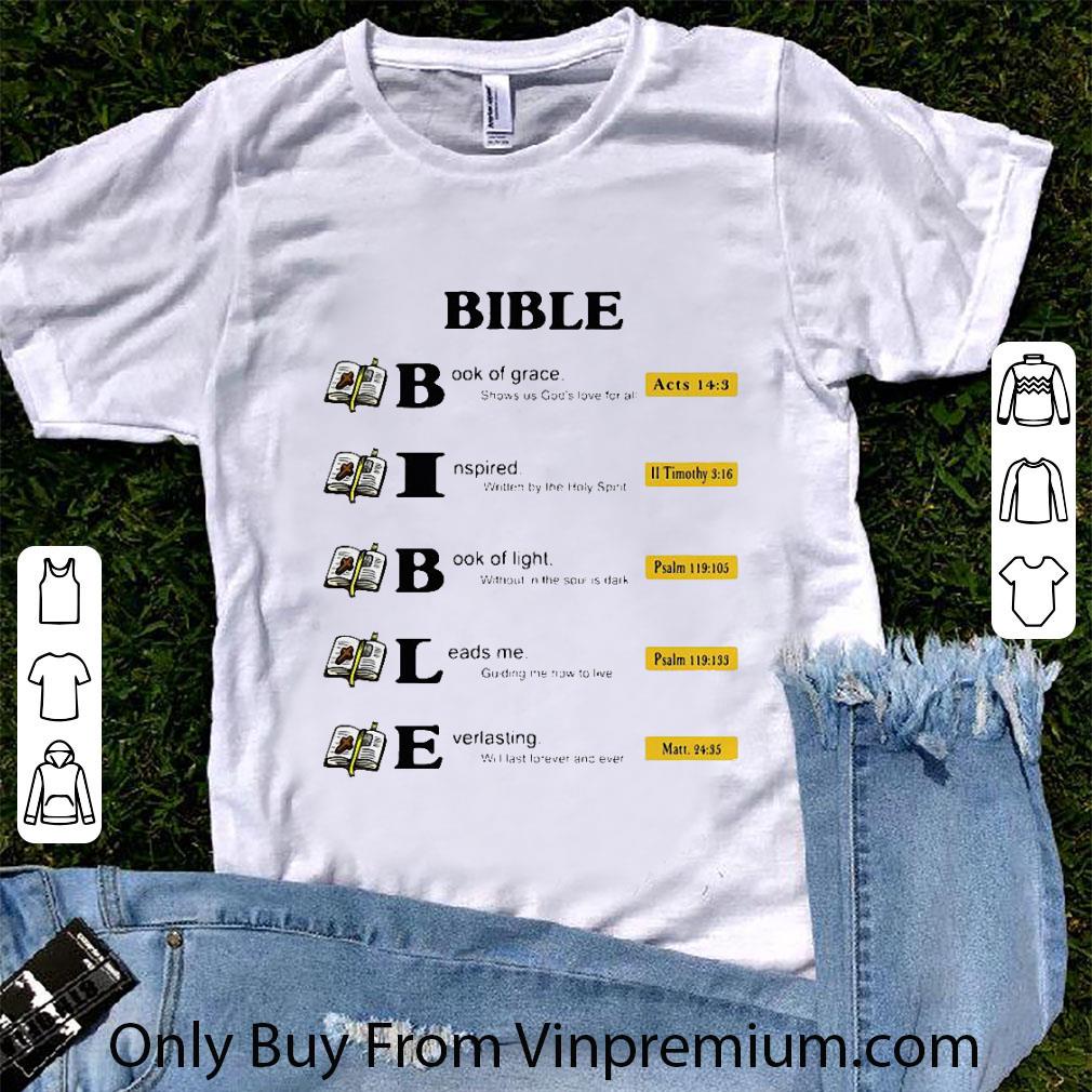 Nice Bible Book Of Grace Shows Us Gods Love For All Inspired Written By The Holy Spirit Book Of Light shirt
