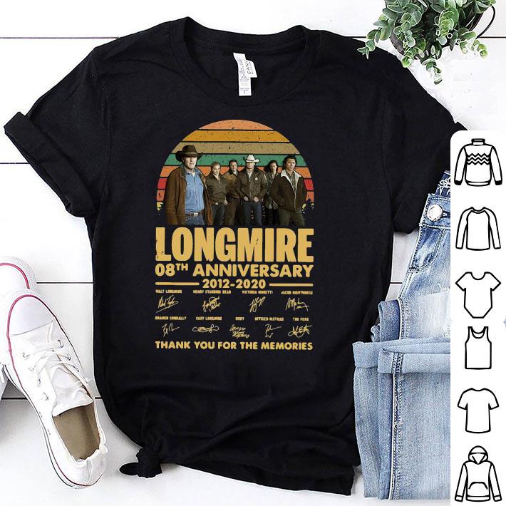 Vintage Longmire 08th Anniversary Thank You For The Memories Signatures shirt