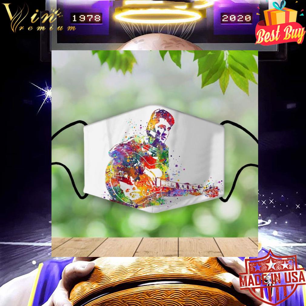 24faa8a2 elvis presley play guitar colorful face mask 4 - Elvis Presley play guitar colorful face mask