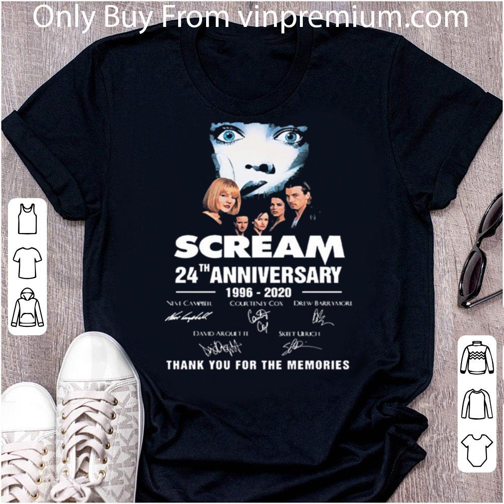 Original Scream 24th Anniversary 1996 2020 Thank You For The Memories Signatures shirt