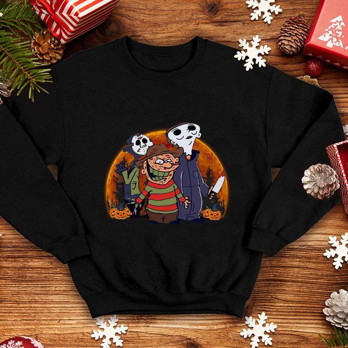 3292061c halloween jason voorhees freddy krueger and michael myers pumpkin shirt 4 - Halloween Jason Voorhees Freddy Krueger And Michael Myers Pumpkin shirt