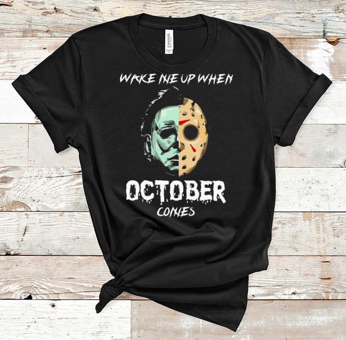 Premium Michael Myers And Jason Voorhees Wake Me Up When October Comes shirt