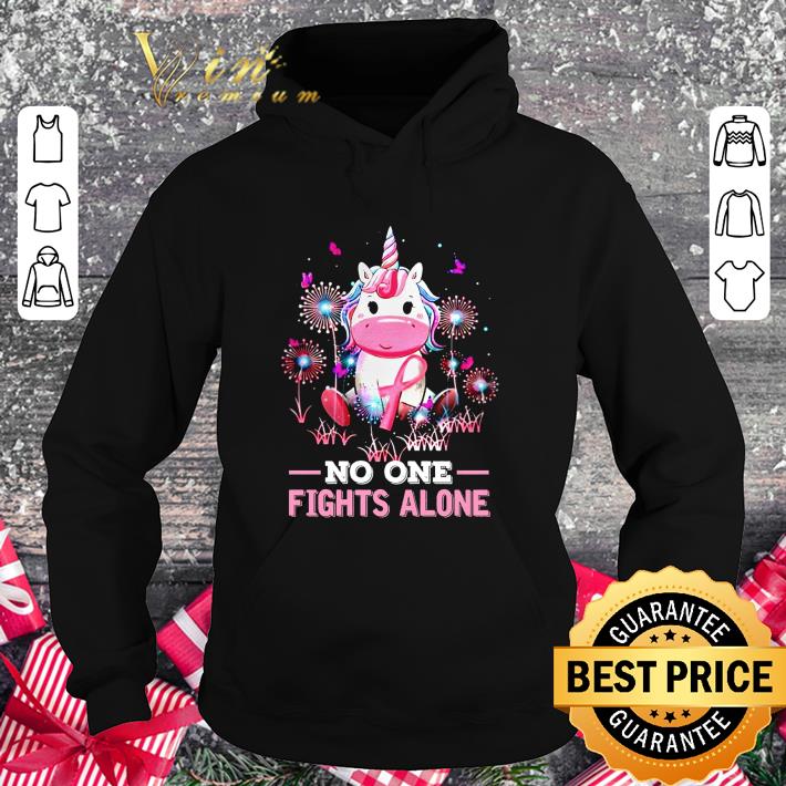 9d11f37b awesome unicorn hug breast cancer no one fights alone shirt 4 - Awesome Unicorn hug Breast Cancer no one fights alone shirt